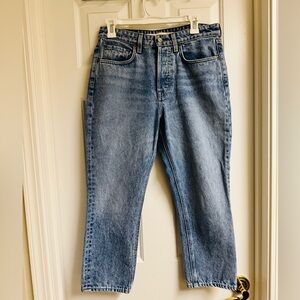 GRLFRND - Karolina Petite High Rise Straight Crop in Larchmont